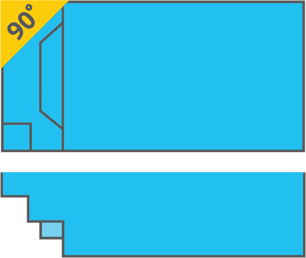 Turquoise Fibreglass Pool