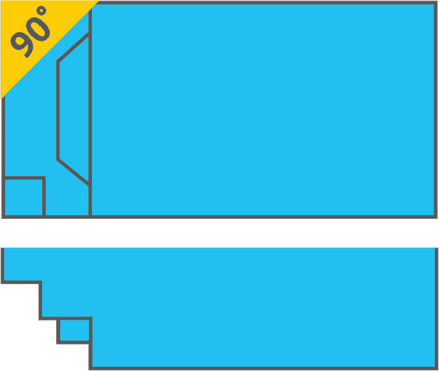 Turquoise 6.5 Fibreglass Pool